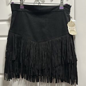 Western Suede Fringed skirt